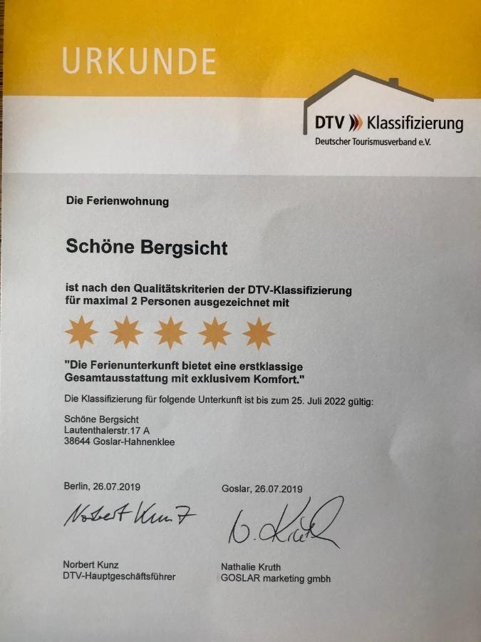 Schoene Bergsicht Goslar Exteriör bild